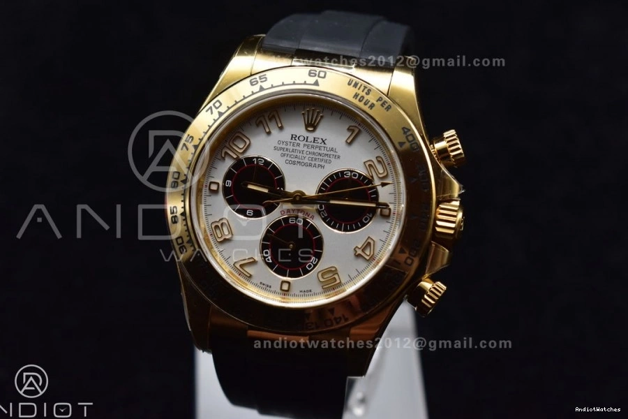 V Strap Daytona On Dial SS 1:1 Case Rubber 419 Clean Best SA4130 Gold 904L Black Edition Stylish 116519 0803